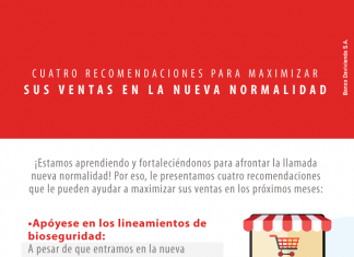 Cuatro recomendaciones para maximizar sus ventas en la nueva normalidad Cuatro recomendaciones para maximizar sus ventas en la nueva normalidad