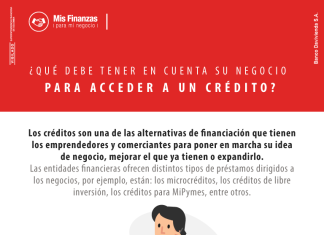 Impulse su negocio con estas alternativas de crédito Los créditos son una herramienta de financiación que pueden ayudar a su negocio o emprendimiento.