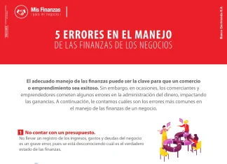 Recomendaciones para manejar adecuadamente las finanzas de su negocio Errores en el manejo de las finanzas.